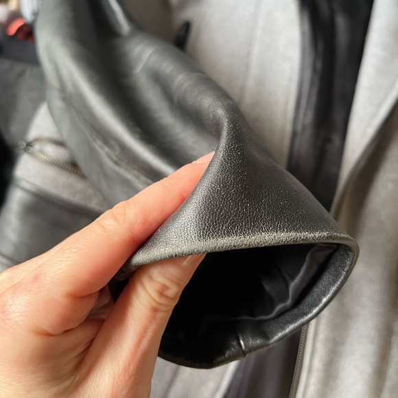 Genuine leather and wool jacket - Picture 10 of 12